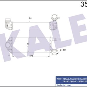 TURBO RADYATÖRÜ KANGOO III 2010 KLIPSLI GEÇMELİ - KALE