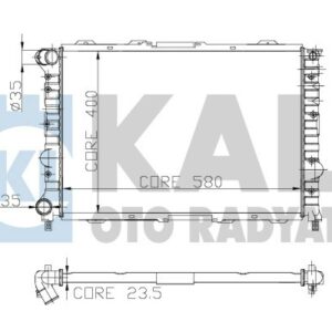 RADYATÖR KLİMALI ALFA 156 1.6 T.S 1.8 T.S 2.0 2.5 97-05 SW 156 1.6 T.S 1.8 T.S 97-06 - KALE