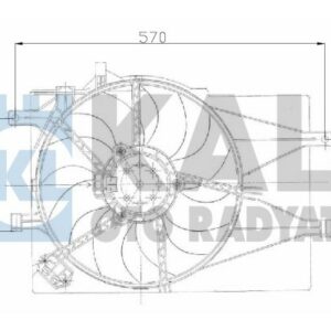 FAN GRUBU DAVLUMBAZLI FIAT PALIO DAVLUNBAZ 1.2 AT-AC 46848916 350W FAN MOTORU DAVLUMBAZLI - KALE