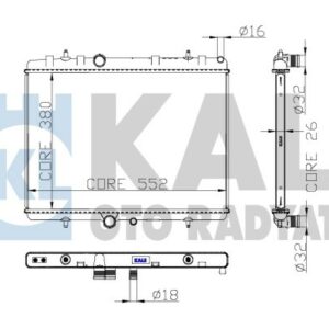 RADYATOR AL.BRZ PEUGEOT307/307 SW 1330.W7 1 SIRA ALB SISTEM - KALE