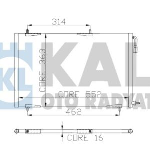 KONDENSER AL/BRZ 206 98 1.1-1.4-1.6-2.0-1.4HDI-1.6HDI - KALE