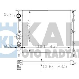 RADYATÖR 2 SIRA AL PL 19 1.2 RN-RT-1.4 TR-GTR-CLİO I 1.2-1.4 - KALE