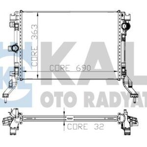 RADYATÖR AL/PL/BRZ LAGUNA III 2.0 DCİ 1.6 16V - KALE