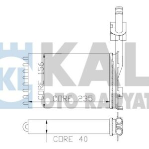 KALORİFER 2 SIRA CU PL R21 OPTIMA-MANAGER-CONCORDE BAKIR BORULU - KALE