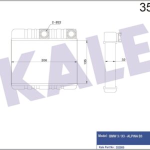 KALORIFER RADYATORU BMW E46 98 05 E83 06 11 - KALE