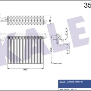 EVAPORATOR BMW N42 N46 M43 M47 M52 M54 M57 S54 E46 N52 N46 N47 M57 E83 - KALE