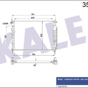 RADYATÖR AL/PL/BRZ ANTARA- CHEVROLET CAPTIVA - KALE