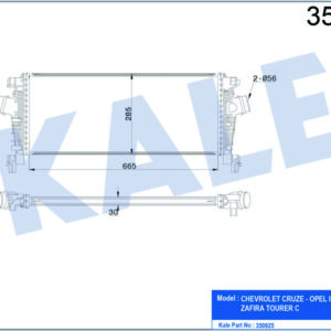 İNTERCOOLER AL/PL/BRZ CHEVROLET CRUZE-OPEL INSIGNIA-ZAFIRA TOURER C - KALE