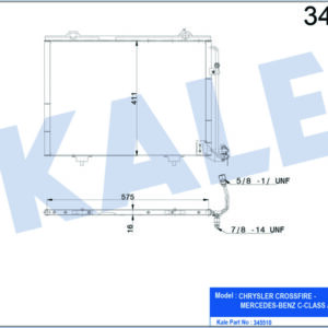 KLIMA RADYATORU MERCEDES W202 S202 C208 A208 W210 S210 R170 - KALE