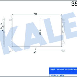 KONDENSER VOYAGER-GRANDVOYAGER 2.5 CRDI 00 - KALE