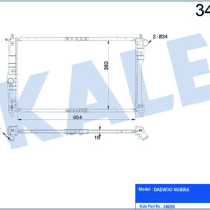 RADYATÖR AL/PL/BRZ NUBIRA MT 97 - KALE