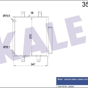 KONDENSER AL/AL TOYOTA PASSO-DAIHATSU SIRION-SUBARU JUSTY IV - KALE