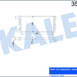 RADYATÖR AL/MKNK CINQUECENTO-SEICENTO 0.9-1.1 98 03 - KALE