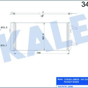 KONDENSER AL/PL/BRZ CITROEN JUMPER-FIAT DUCATO-PEUGEOT BOXER KONDENSER - KALE