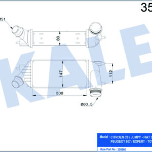 İNTERCOOLER AL/PL/BRZ C8-JUMPY-SCUDO-807-EXPERT-TOYOTA PROACE - KALE