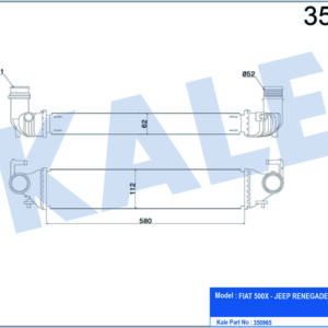 INTERCOOLER AL/PL/BRZ FIAT 500X-JEEP RENEGADE - KALE