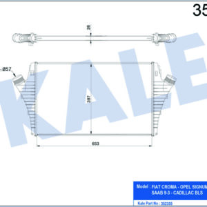 İNTERCOOLER CROMA-OPEL SIGNUM-VECTRA C-SAAB 9-3 1.9JTD 02 - KALE