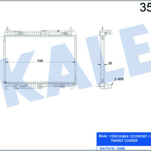 RADYATÖR AL/PL/BRZ B-MAX-ECOSPORT-FIESTA VI-TRANSIT COURIER 1.0 - KALE