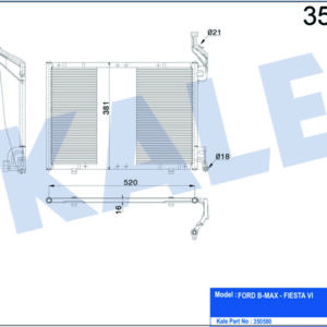 KLIMA RADYATORU FORD B MAX 12 FIESTA VI 1.6 TDCI 12 MT - KURUTUCU YOK - KALE