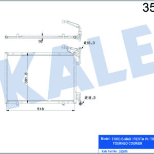 KLIMA RADYATORU KONDENSER FORD B MAX FIESTA VI 12 1.0 ECOBOOST - KALE