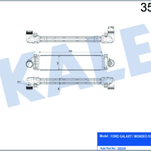 TURBO RADYATORU 204PT FREELANDER 2 11 14 RANGE ROVER L538 11 19 VOLVO S80 V40 V70 XC60 - KALE