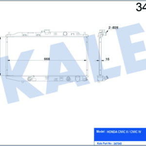 RADYATÖR AL/PL/BRZ CIVIC II-CIVIC IV 88-91 AT - KALE