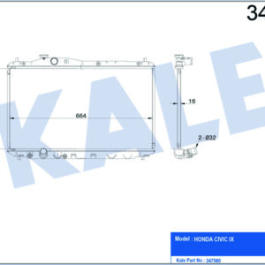 RADYATÖR AL/PL/BRZ CIVIC IX MT - KALE