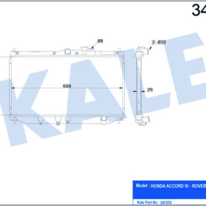 RADYATÖR AL/PL/BRZ ACCORD IV-ROVER ROVER 600 MT - KALE