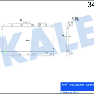 RADYATÖR AL/PL/BRZ INTEGRA-ACURA INTEGRA MT - KALE