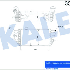 İNTERCOOLER AL/PL/BRZ İ20-İ30-KIA CEE D-PRO CEE D-RIO III - KALE