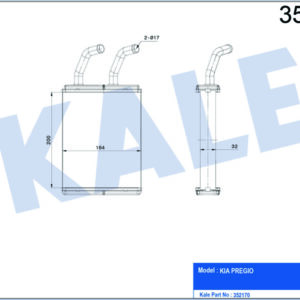 KALORİFER AL/PL/BRZ PREGIO 2.5 TCI 97 04 - KALE