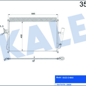 KONDENSER AL/AL ISUZU D-MAX - KALE