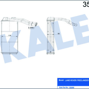 KALORIFER RADYATORU 18 K4F - 20 T2N FREELANDER I L314 98 06 - KALE