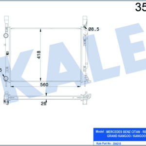 MOTOR SU RADYATORU MERCEDES CITAN 415 12 . KNG 1.5 DCI 1.6 16V 09 - KALE