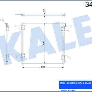 KLIMA RADYATORU MERCEDES ML-CLASS W163 98 05 - KALE