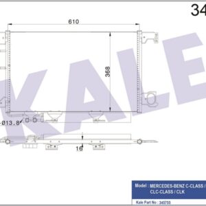 KLIMA RADYATORU MERCEDES W203 CL203 S203 C209 A209 - KALE