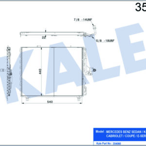 KLIMA RADYATORU MERCEDES W124 S124 A124 C124 - KALE