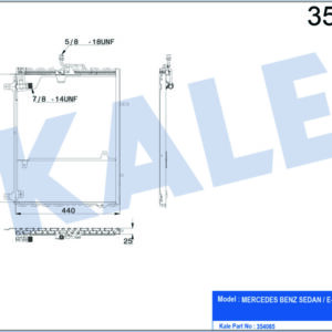 KLIMA RADYATORU MERCEDES W124 S124 A124 C124 - KALE