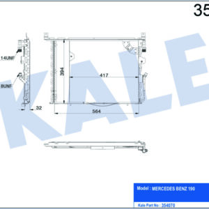 KLIMA RADYATORU MERCEDES W201 85 93 - KALE