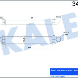 TURBOSARJ RADYATORU MERCEDES W169 W245 - KALE