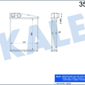 KALORIFER RADYATORU MERCEDES W169 W245 . MINI R55 R56 R60 - KALE