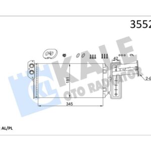 KALORIFER RADYATORU MERCEDES SPRINTER B901 B905 . VW LT 28-35-46 - KALE