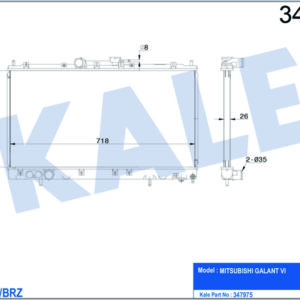 RADYATÖR AL/PL/BRZ GALANT VI MT - KALE