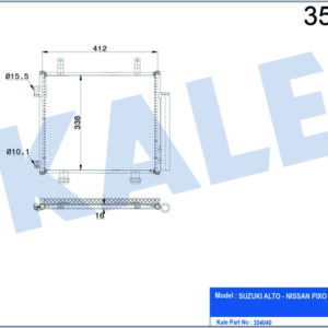 KONDENSER AL/AL ALTO-NISSAN PIXO - KALE