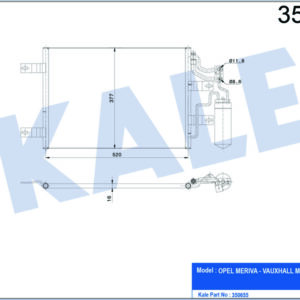 KONDENSER AL/PL/BRZ MERIVA-VAUXHALL MERIVA Mk I - KALE