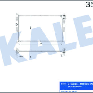 RADYATÖR AL/PL/BRZ C4-PEUGEOT 4008-MITSUBISHI ASX-LANCER VIII - KALE