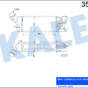 TURBO RADYATÖRÜ INTERCOOLER 407 04 C5 04 1.6HDI-2.0HDI DV6TED4-DV6TED4/F 300x133.4x85 - KALE