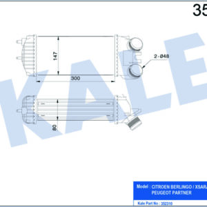 İNTERCOOLER BERLINGO-XSARA PICASSO-PEUGEOT PARTNER 1.6 HDI 02 - KALE