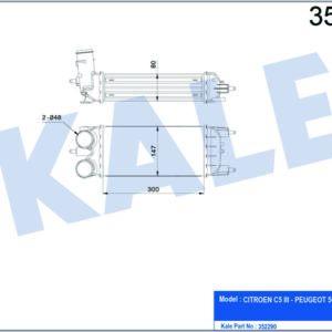 İNTERCOOLER CITROEN C5 III-PEUGEOT 508-508 SW1.6 HDI 08 - KALE