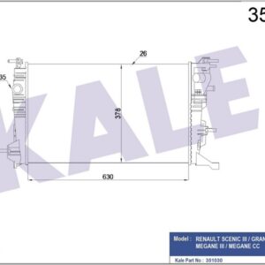 RADYATÖR AL/PL/BRZ SCENIC III-GRAND SCENIC III - KALE